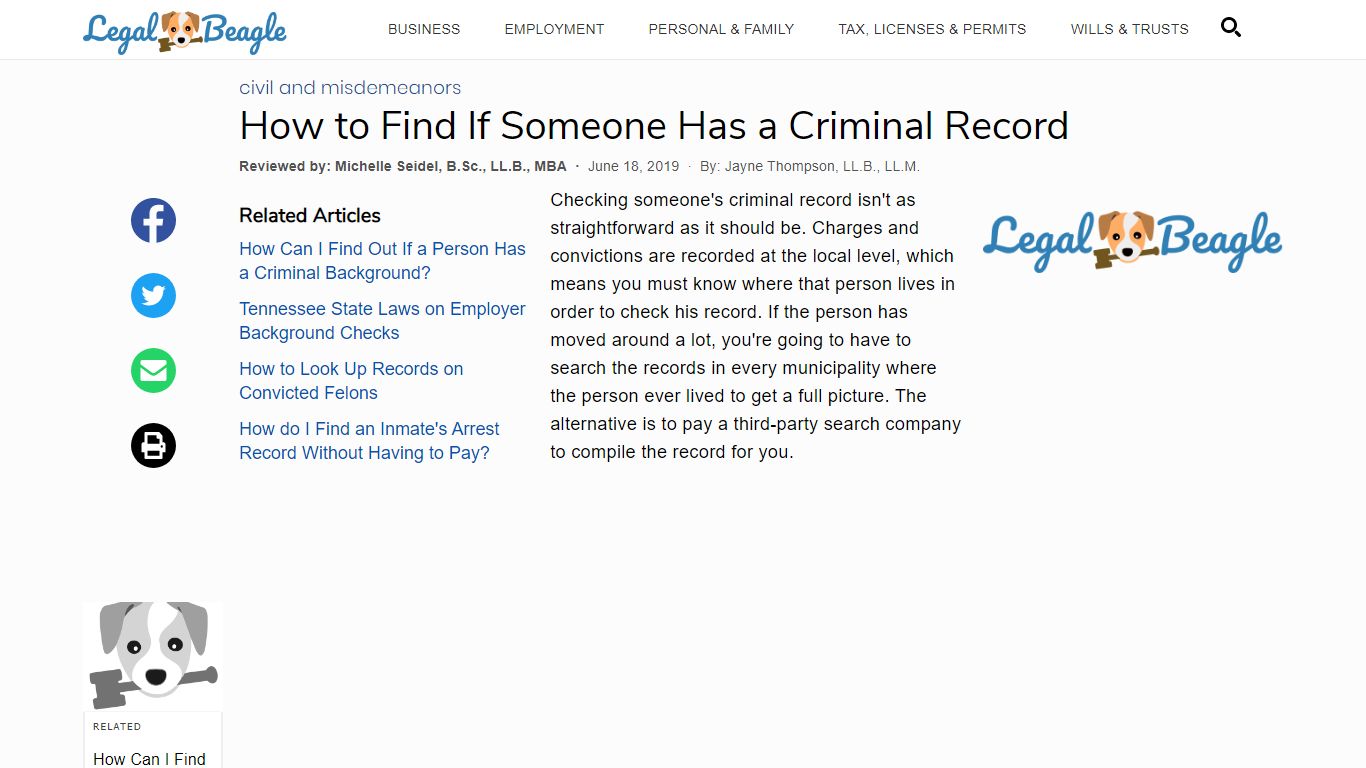 How to Find If Someone Has a Criminal Record | Legal Beagle